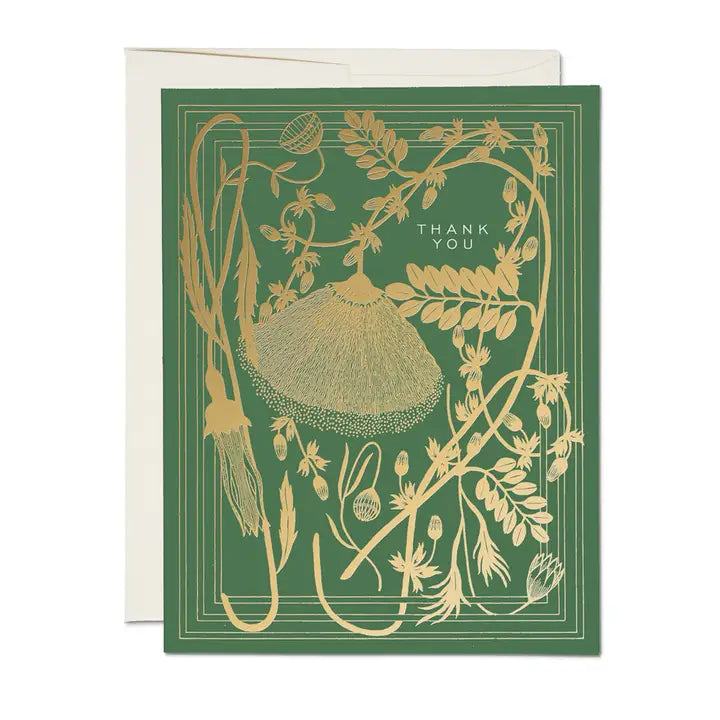 Sage thank you greeting card