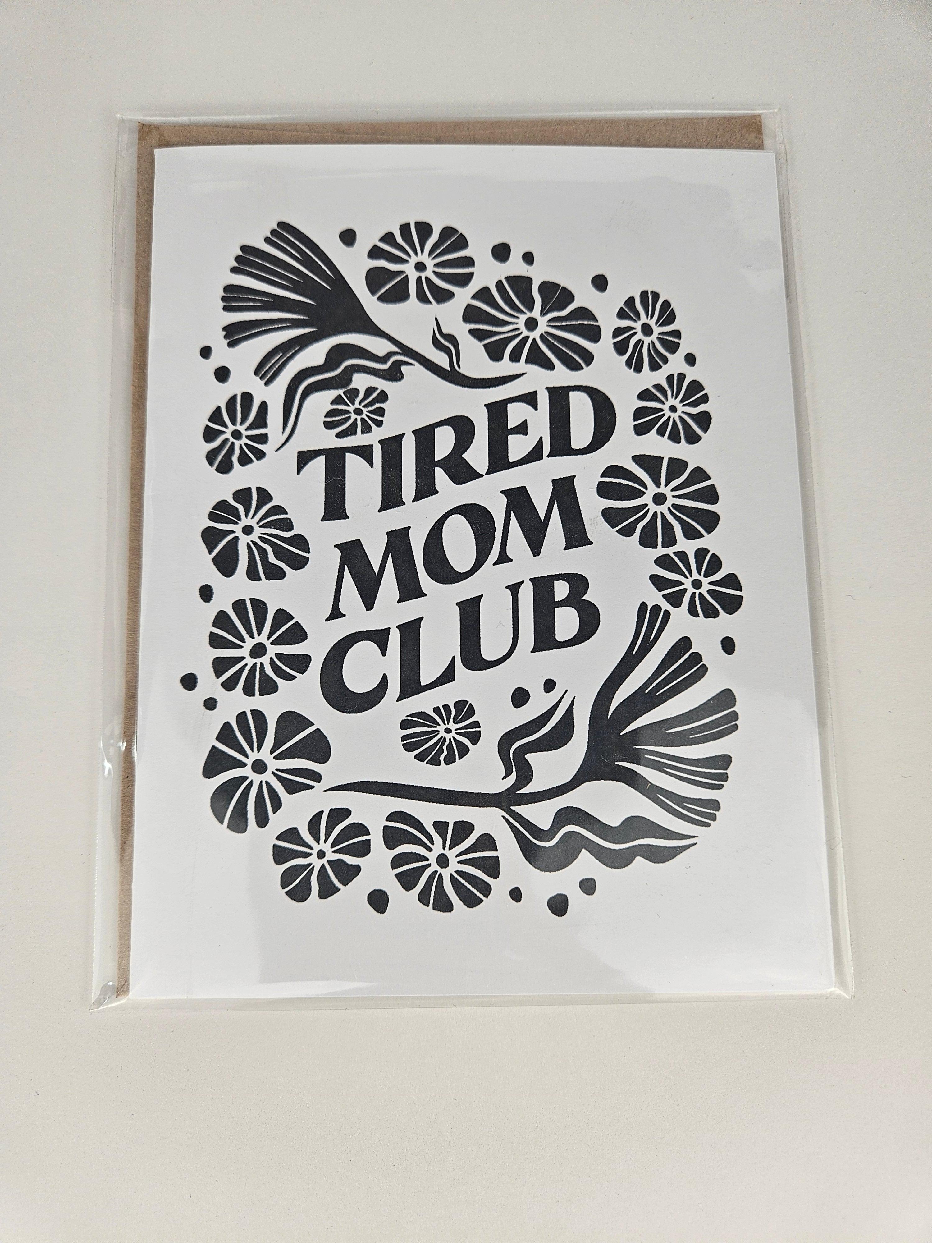 Illustrated Card by Liz Sampley - Tired Mom Club