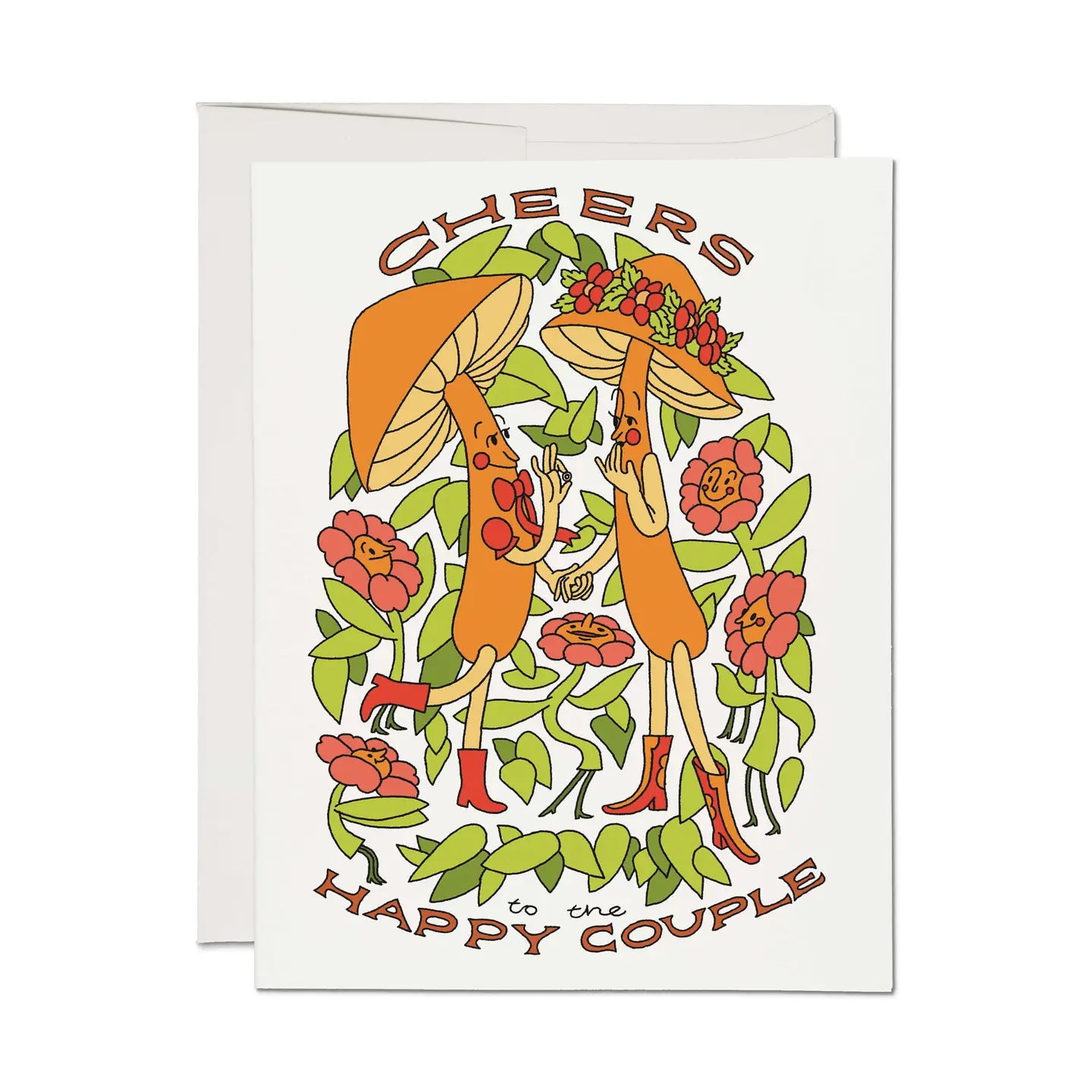 Cheers to the Couple greeting card: Single