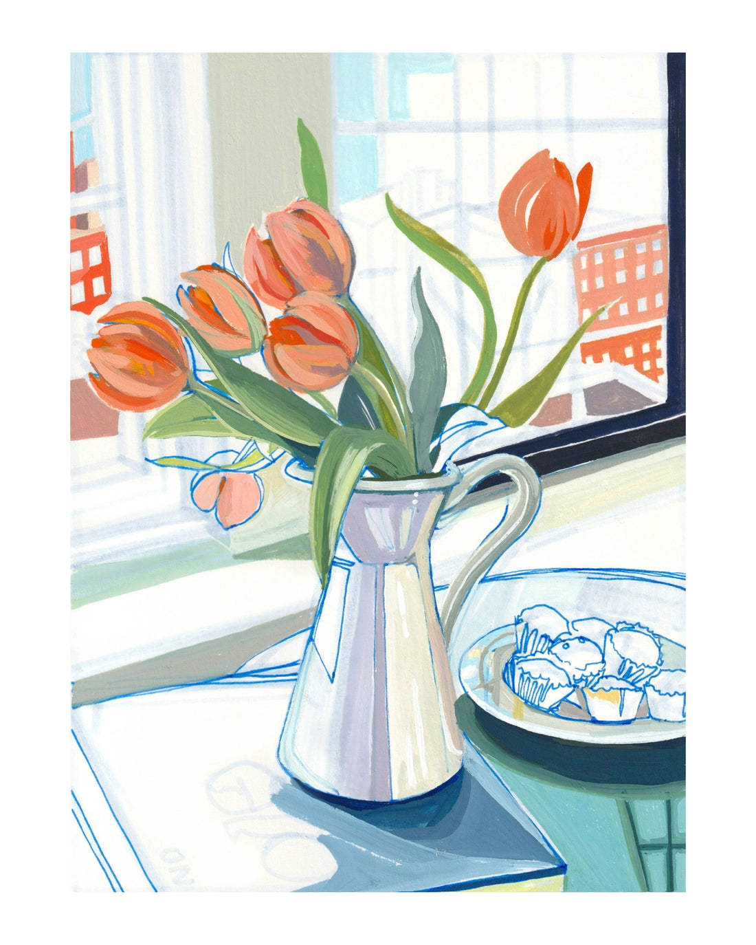 "Tulips" Signed Archival Giclee Print: 8x10"