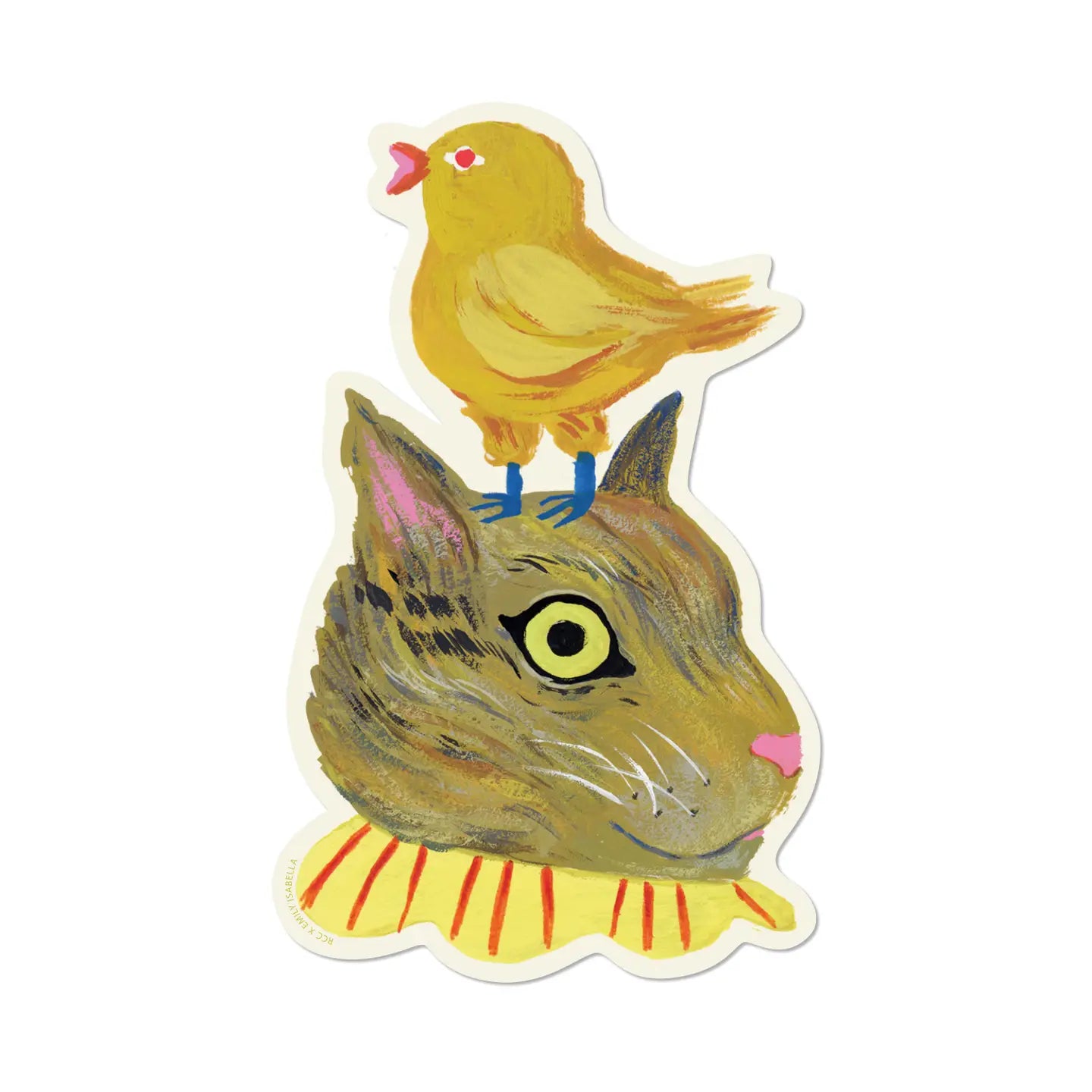 Cat Bird sticker: Single
