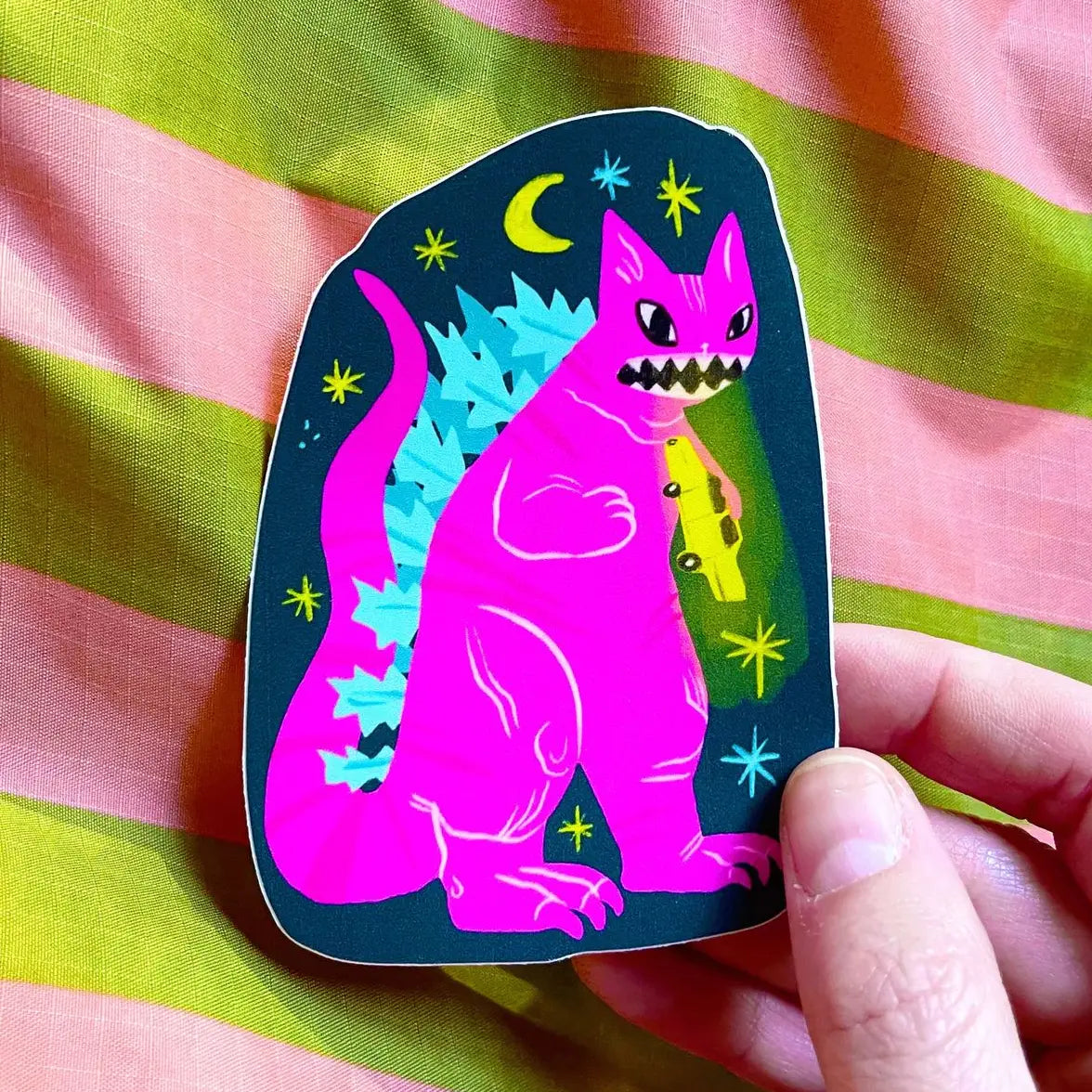 Catzilla monster cat vinyl waterproof sticker