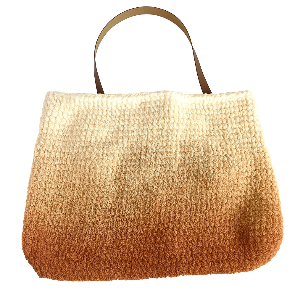 Huggable Handcrafted Crocheted Tote - Carmel