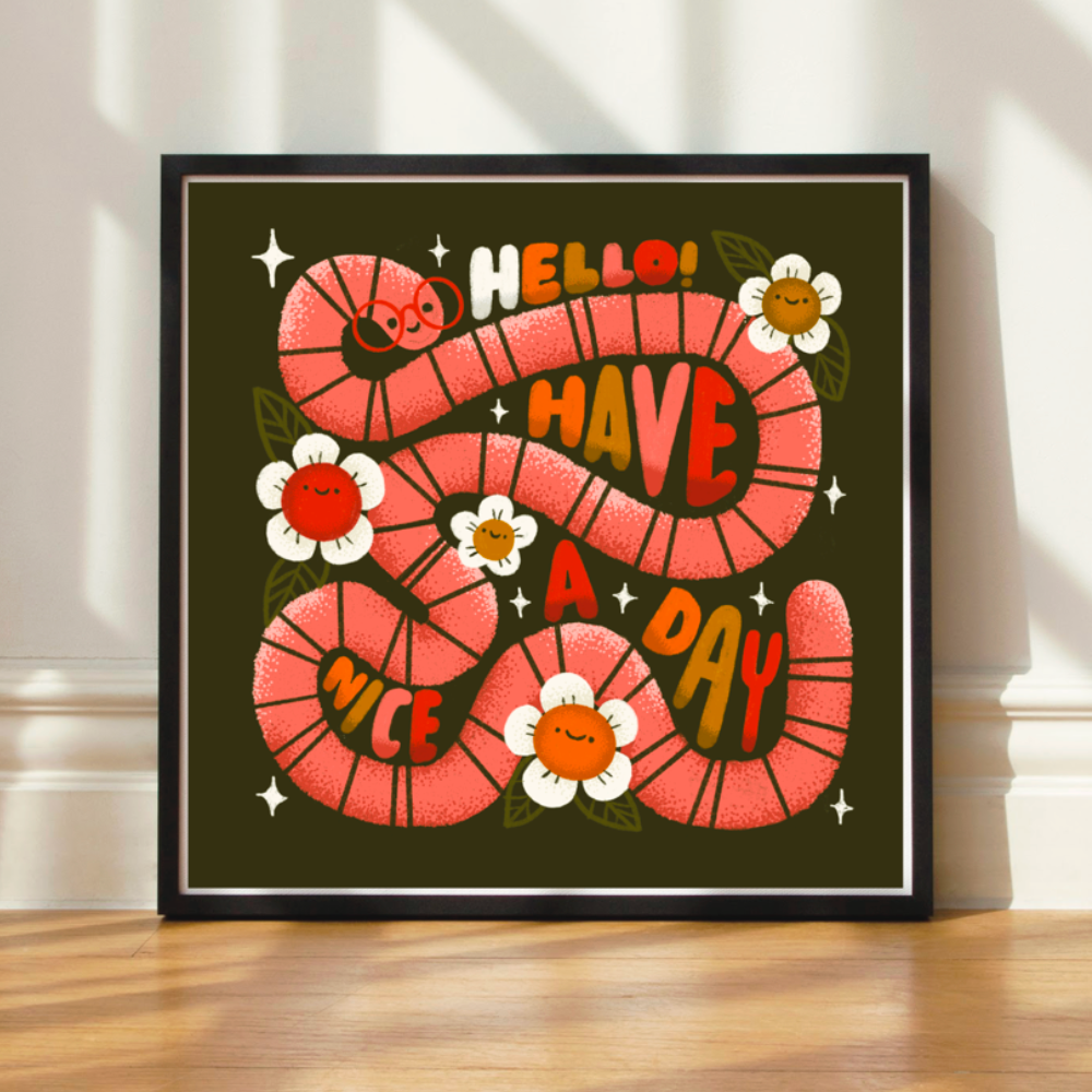 Square Art Print | Have a Nice Day Cute Wall Art