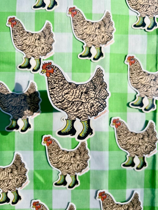 Chick in Boots sticker