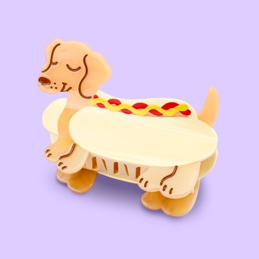 Hot Dog Hair Claw, Cute Hair Accessories, Shaped Hair Clips: Acetate