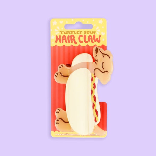 Hot Dog Hair Claw, Cute Hair Accessories, Shaped Hair Clips: Acetate