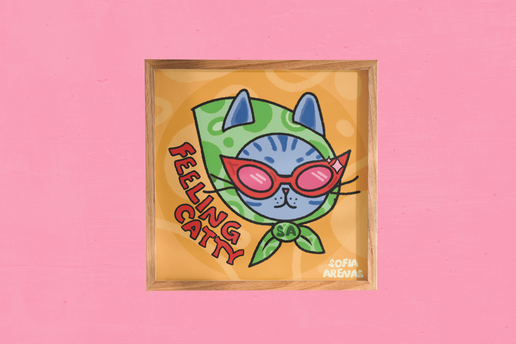 Feeling Catty, 8"x8" digital print