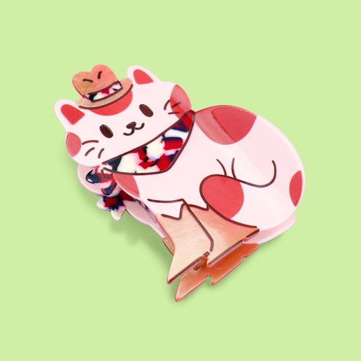 Meowdy Rodeo Hair Claw, Cute Hair Accessories, Cat Clips: Acetate
