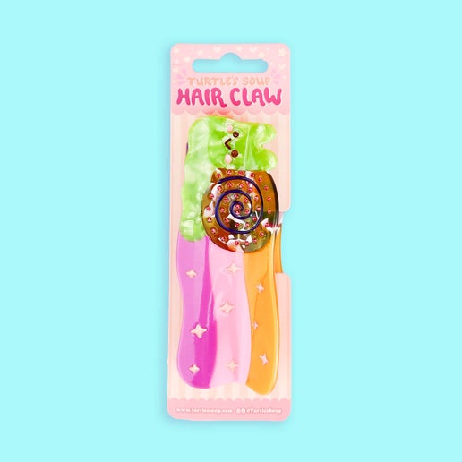 Rainbow Snail Hair Claw, Cute Hair Accessories, Hair Clips: Acetate