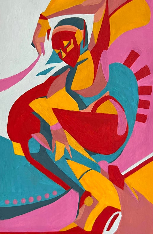 Radiant, 7x5in, Digital print of gouache (POD)