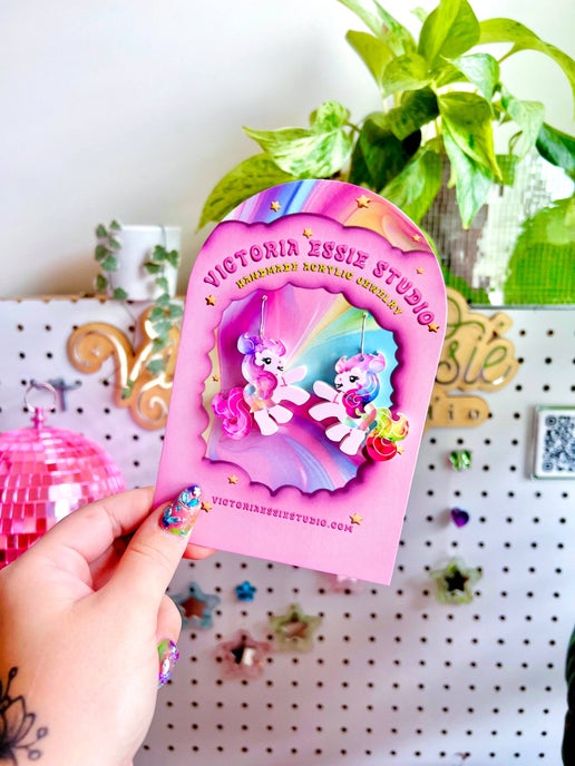 Rainbow My Little Pony Earrings: Hook