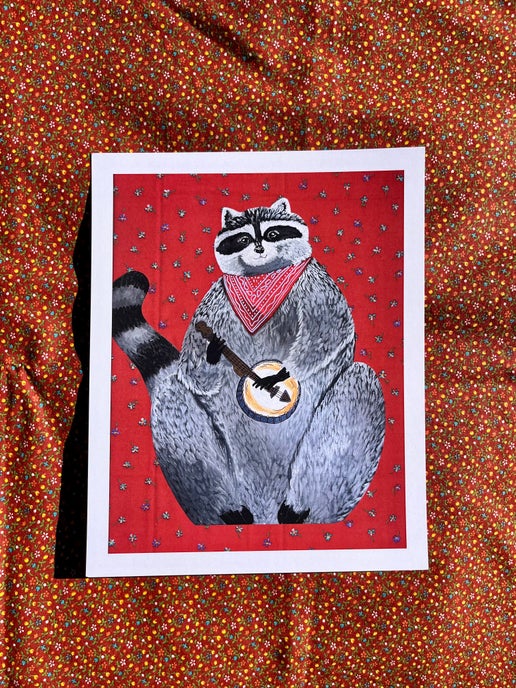 Rosie Raccoon Print