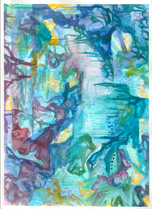 Lagoon 10x8, Digital print of acrylic (POD)