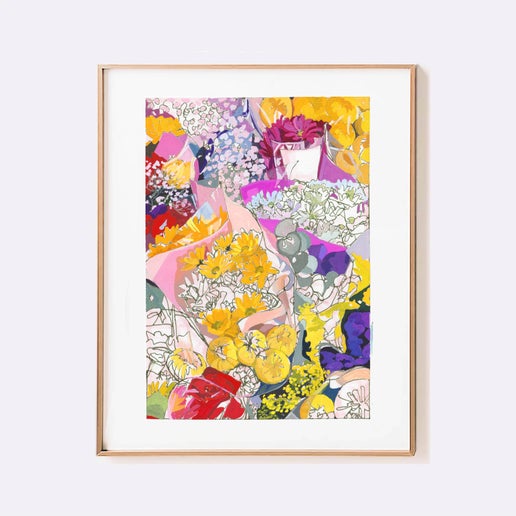 Spring Flowers signed giclee print: 4x6"
