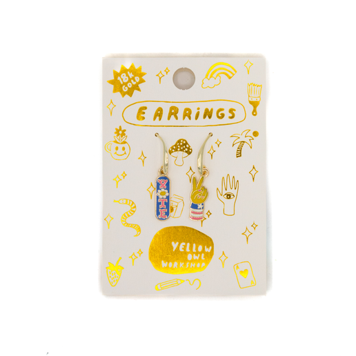 Vote Earrings - Gold Election Statement Jewelry