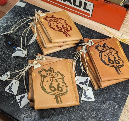 Route 66 leather wallet